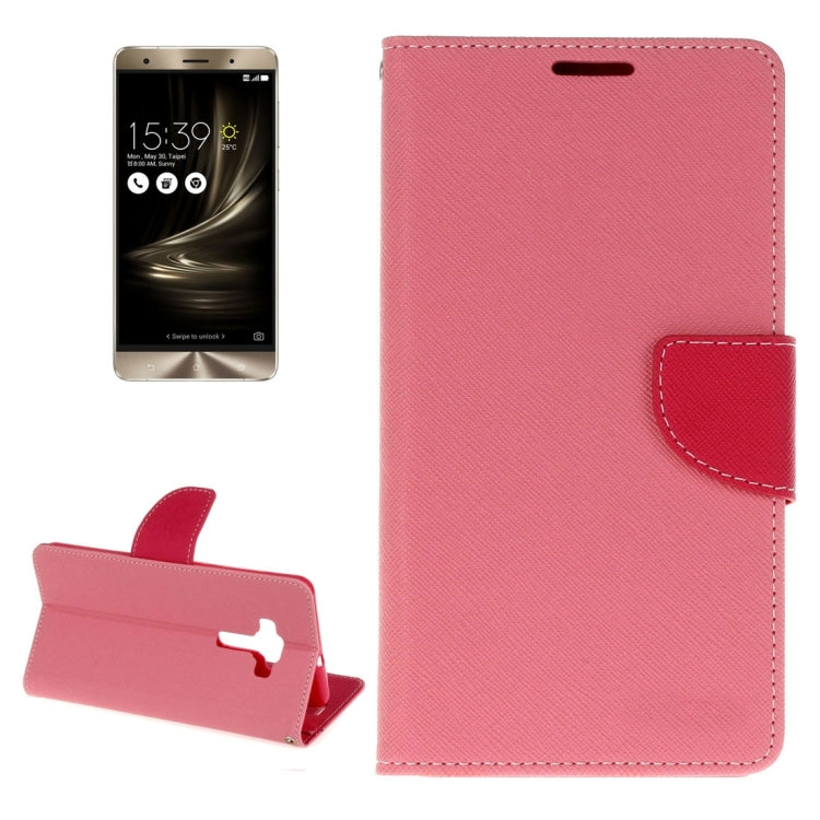 For ASUS ZS570KL Cross Texture Horizontal Flip Leather Case with Holder & Card Slots & Wallet