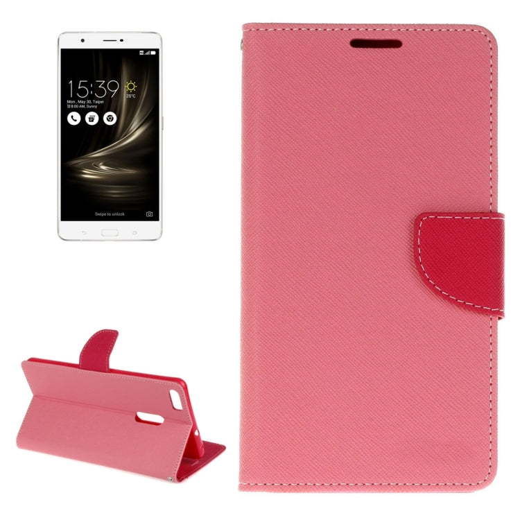 For ASUS Zenfone 3 Ultra / ZU680KL Cross Texture Horizontal Flip Leather Case with Holder & Card Slots & Wallet