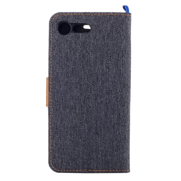 For Sony Xperia X Compact Denim Texture Horizontal Flip Leather Case with Holder & Card Slots