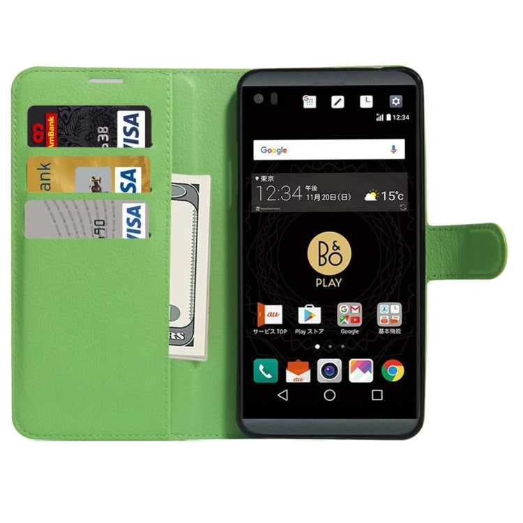 For LG V34 Litchi Texture Horizontal Flip Leather Case with Holder & Card Slots & Wallet