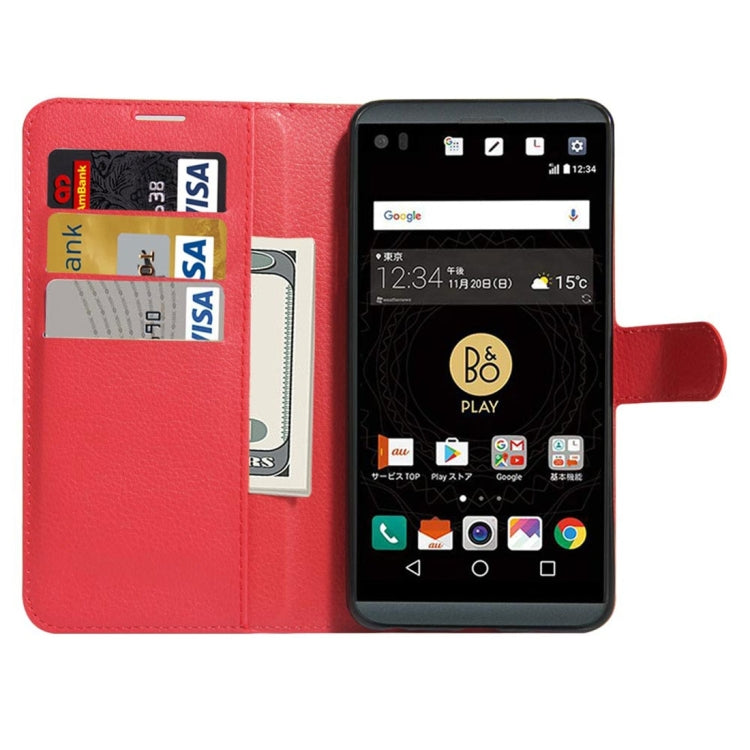 For LG V34 Litchi Texture Horizontal Flip Leather Case with Holder & Card Slots & Wallet