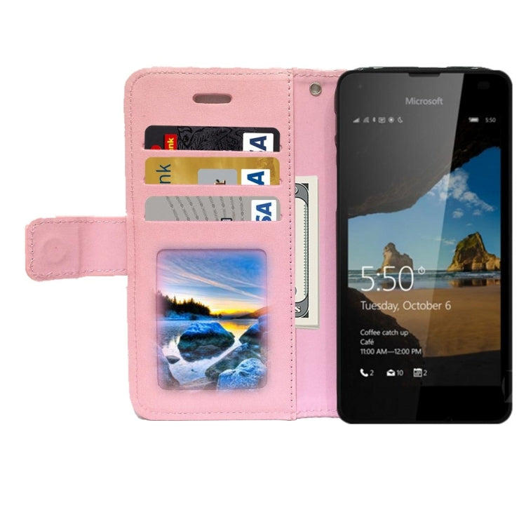 For Microsoft Lumia 550 Pressed Flower Butterfly Carriage Pattern Diamond Encrusted Horizontal Flip Leather Case with Holder & Card Slots & Wallet & Photo Frame & Lanyard