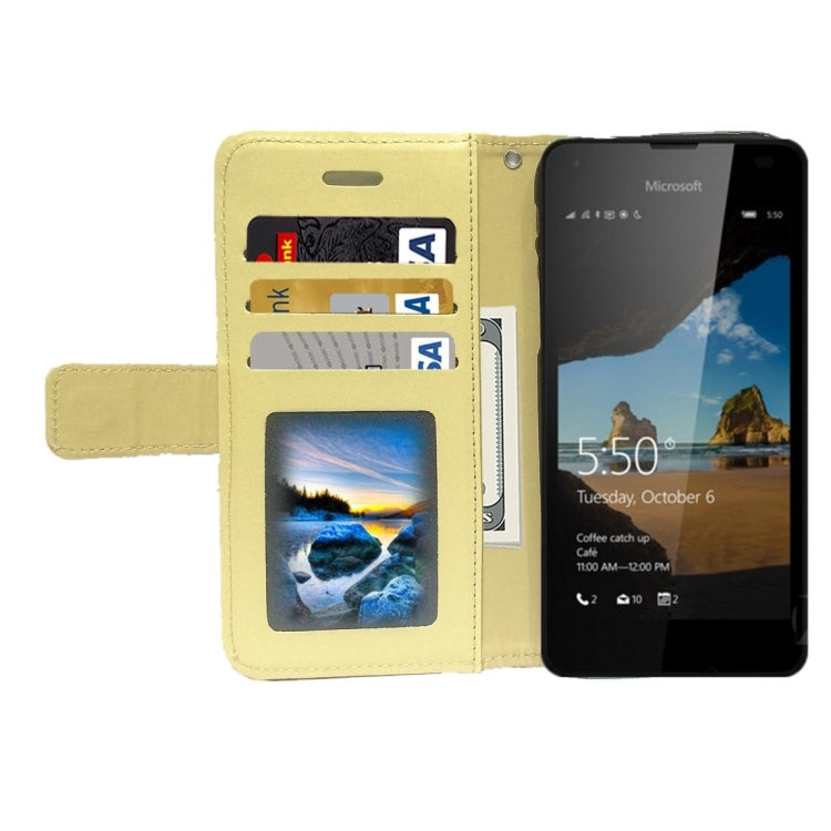 For Microsoft Lumia 550 Pressed Flower Butterfly Carriage Pattern Diamond Encrusted Horizontal Flip Leather Case with Holder & Card Slots & Wallet & Photo Frame & Lanyard