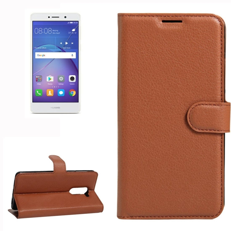 For Huawei  Mate 9 Lite Litchi Texture Horizontal Flip Leather Case with Holder & Card Slots & Wallet