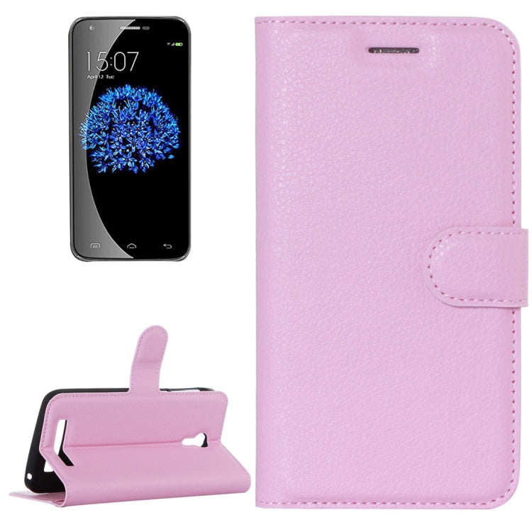 Litchi Texture Horizontal Flip Leather Case with Holder & Card Slots & wallet for Doogee Valencia 2 Y100 PRO