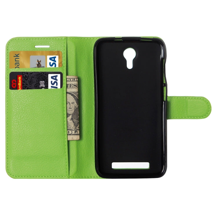 Litchi Texture Horizontal Flip Leather Case with Holder & Card Slots & wallet for Doogee Valencia 2 Y100 PRO