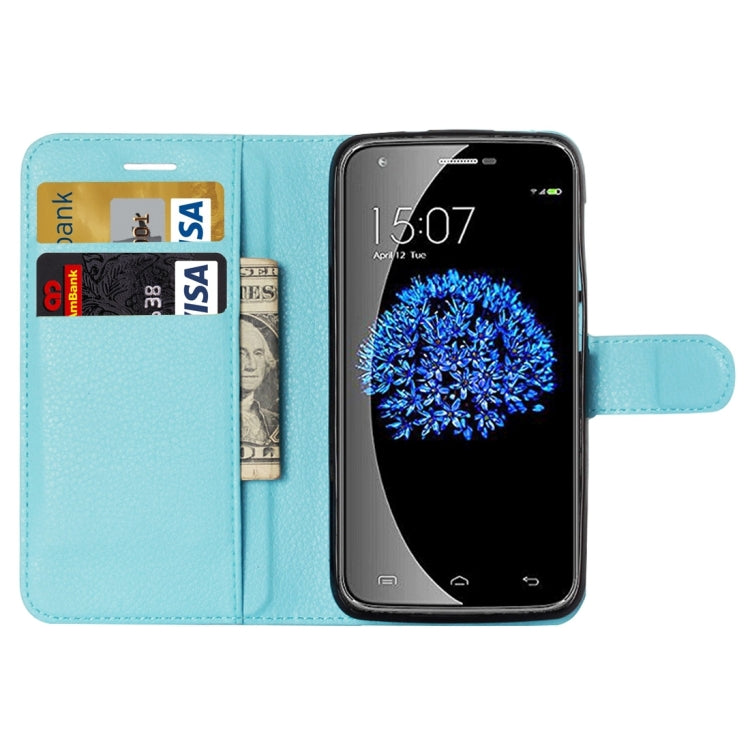 Litchi Texture Horizontal Flip Leather Case with Holder & Card Slots & wallet for Doogee Valencia 2 Y100 PRO