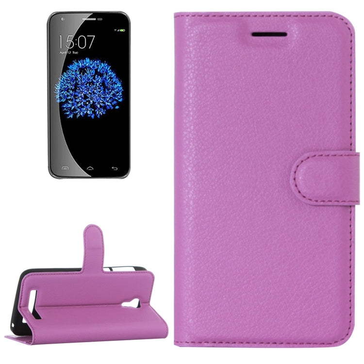 Litchi Texture Horizontal Flip Leather Case with Holder & Card Slots & wallet for Doogee Valencia 2 Y100 PRO