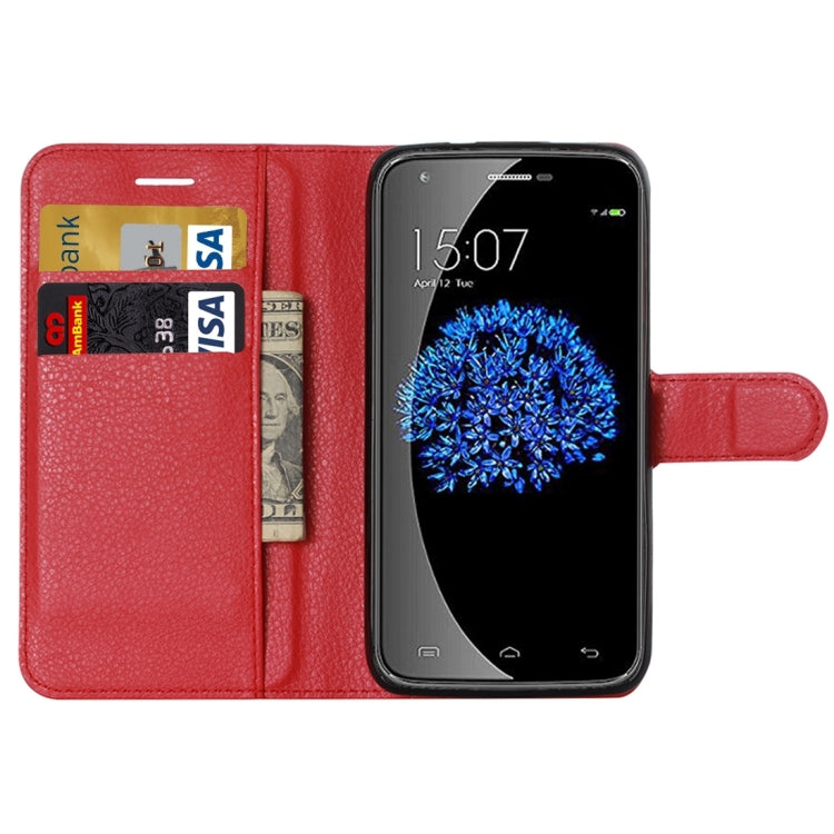 Litchi Texture Horizontal Flip Leather Case with Holder & Card Slots & wallet for Doogee Valencia 2 Y100 PRO