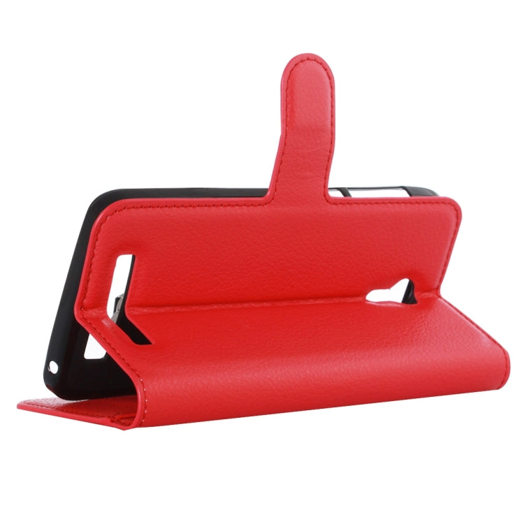 Litchi Texture Horizontal Flip Leather Case with Holder & Card Slots & wallet for Doogee Valencia 2 Y100 PRO