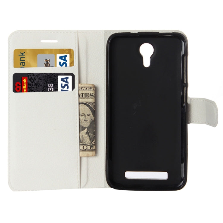 Litchi Texture Horizontal Flip Leather Case with Holder & Card Slots & wallet for Doogee Valencia 2 Y100 PRO