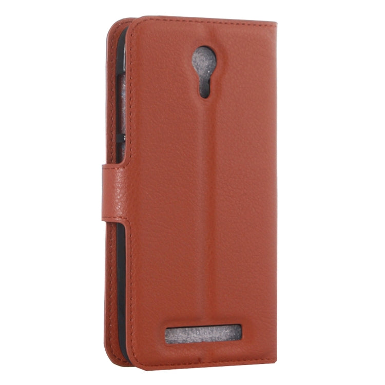 Litchi Texture Horizontal Flip Leather Case with Holder & Card Slots & wallet for Doogee Valencia 2 Y100 PRO