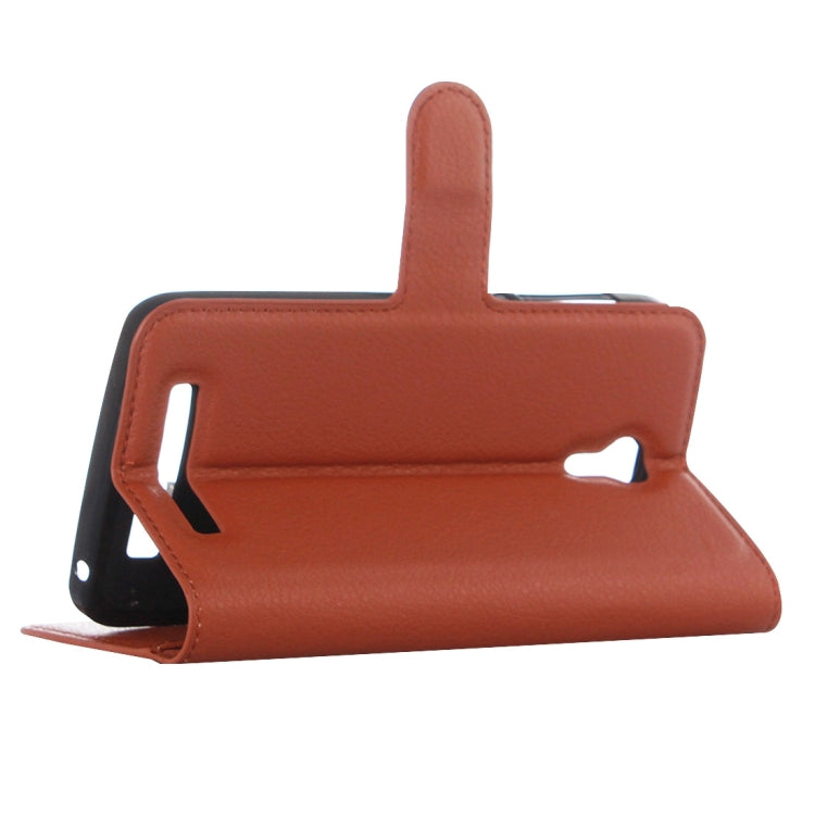 Litchi Texture Horizontal Flip Leather Case with Holder & Card Slots & wallet for Doogee Valencia 2 Y100 PRO