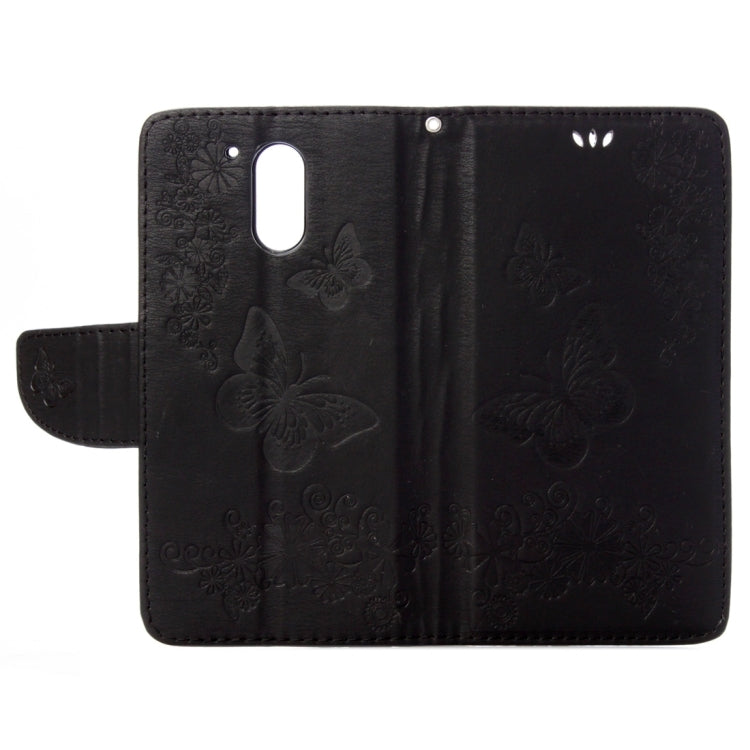 For Motorola Moto G (4rd gen) Plus Pressed Flowers Butterfly Pattern Leather Case with Holder & Card Slots & Wallet
