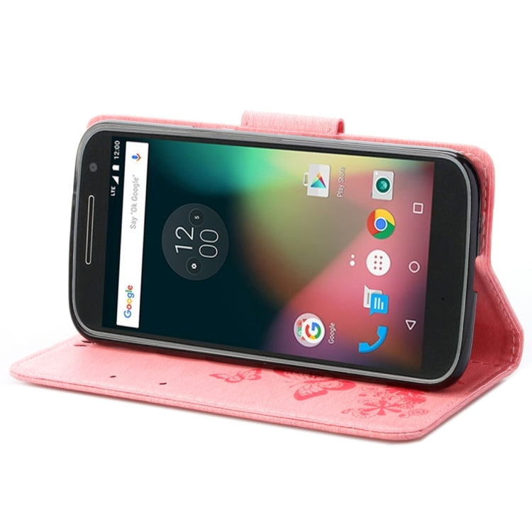 For Motorola Moto G (4rd gen) Plus Pressed Flowers Butterfly Pattern Leather Case with Holder & Card Slots & Wallet