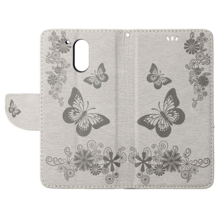 For Motorola Moto G (4rd gen) Plus Pressed Flowers Butterfly Pattern Leather Case with Holder & Card Slots & Wallet