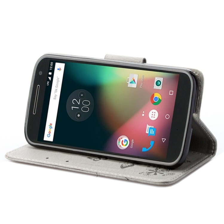 For Motorola Moto G (4rd gen) Plus Pressed Flowers Butterfly Pattern Leather Case with Holder & Card Slots & Wallet