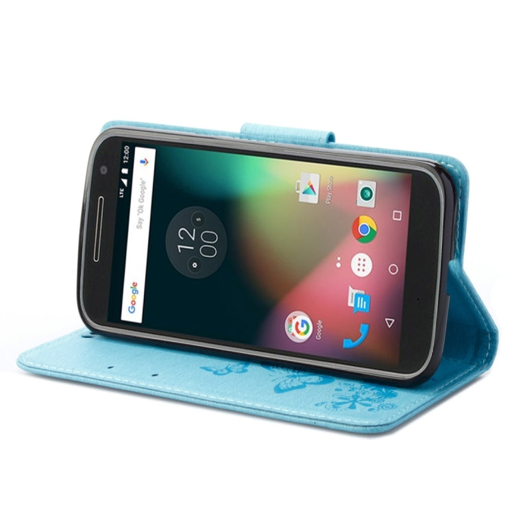 For Motorola Moto G (4rd gen) Plus Pressed Flowers Butterfly Pattern Leather Case with Holder & Card Slots & Wallet