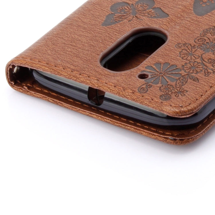 For Motorola Moto G (4rd gen) Plus Pressed Flowers Butterfly Pattern Leather Case with Holder & Card Slots & Wallet