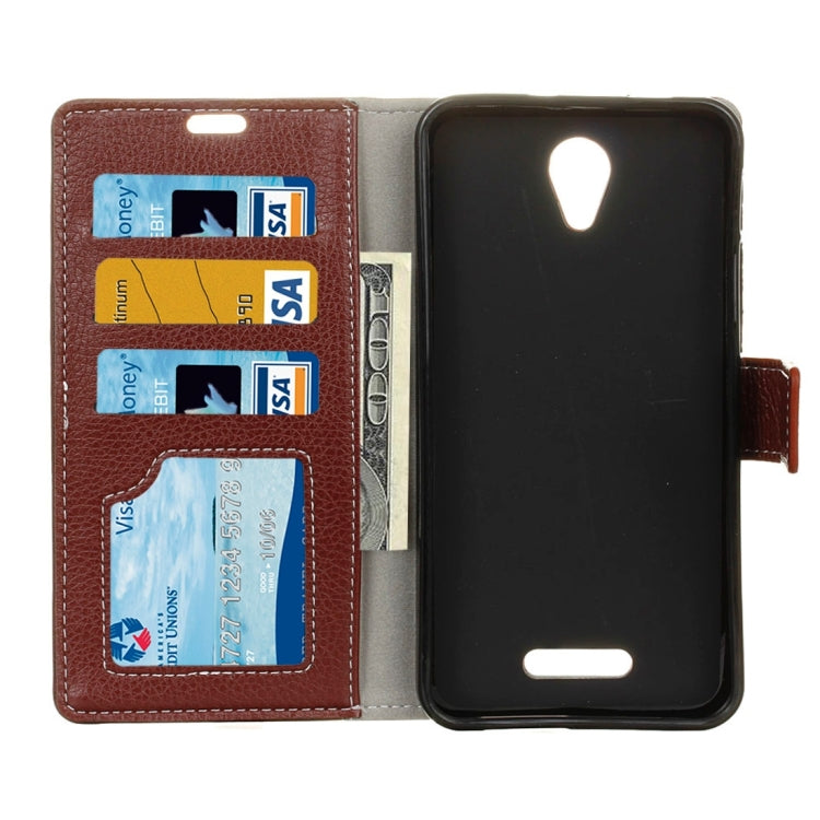 For Alcatel POP 4 Plus & Fierce 4 & ALLURA 5056 Litchi Texture Horizontal Flip Leather Case with Holder & Card Slots & Wallet & Photo Frame