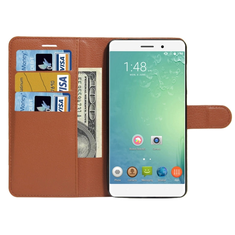 For BLUBOO Maya Litchi Texture Horizontal Flip Leather Case with Holder & Card Slots & Wallet