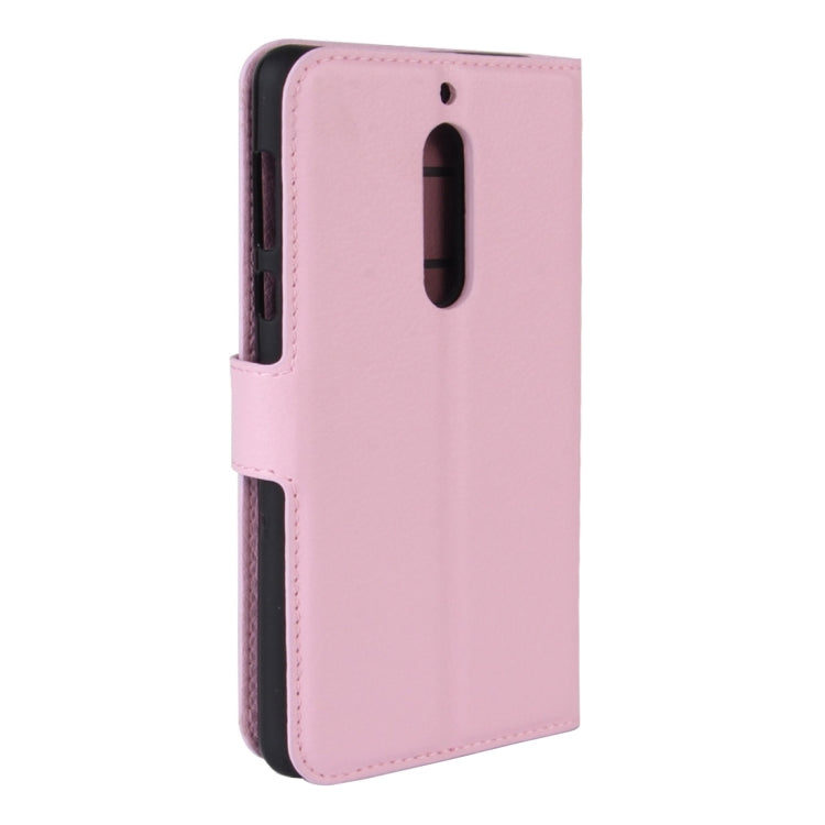 For Nokia 5 Litchi Texture Horizontal Flip Leather Case with Holder & Card Slots & Wallet