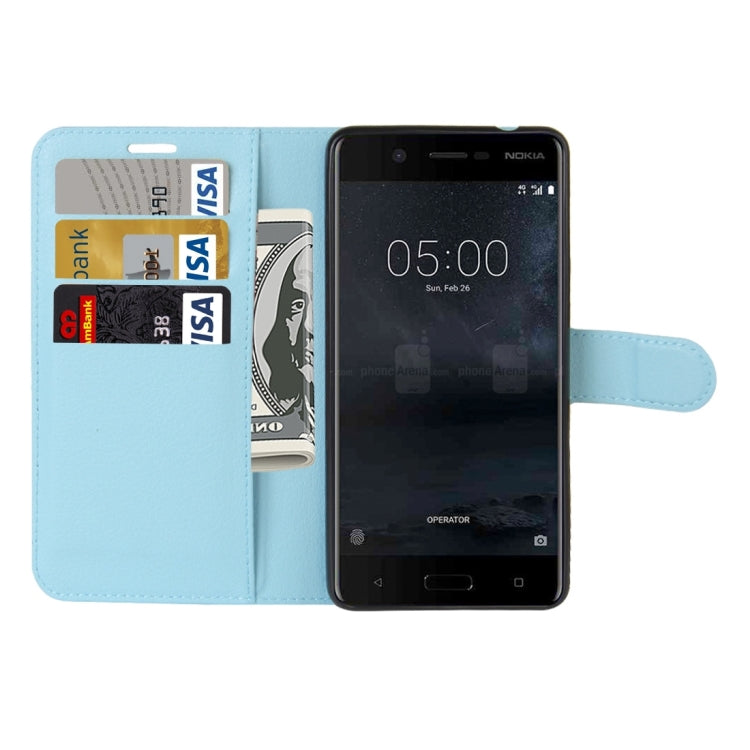 For Nokia 5 Litchi Texture Horizontal Flip Leather Case with Holder & Card Slots & Wallet