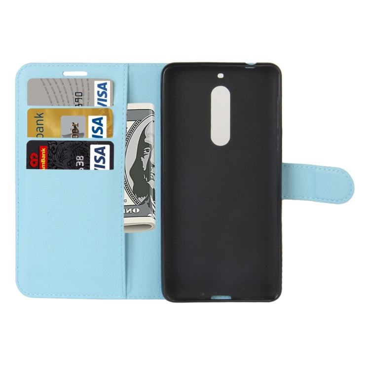 For Nokia 5 Litchi Texture Horizontal Flip Leather Case with Holder & Card Slots & Wallet