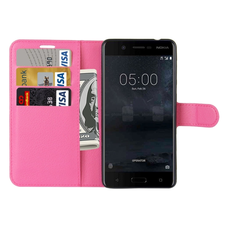 For Nokia 5 Litchi Texture Horizontal Flip Leather Case with Holder & Card Slots & Wallet