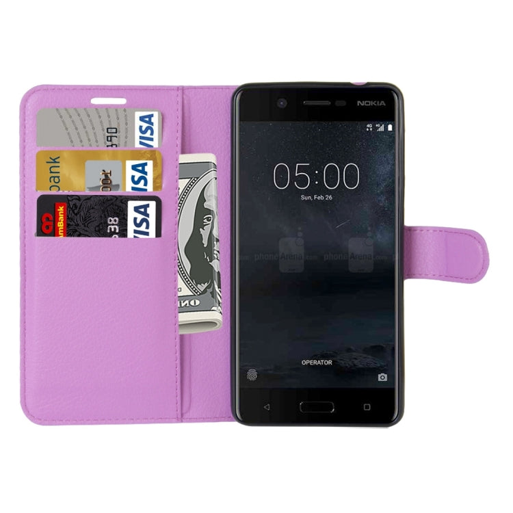 For Nokia 5 Litchi Texture Horizontal Flip Leather Case with Holder & Card Slots & Wallet