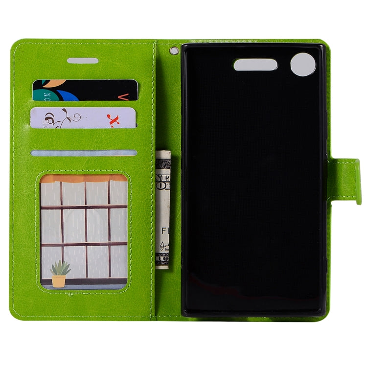 For Sony Xperia XZ1 Crazy Horse Texture Horizontal Flip Leather Case with Holder & Card Slots & Wallet & Photo Frame