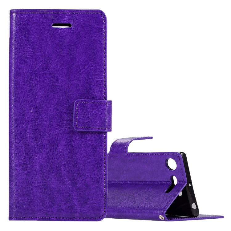For Sony Xperia XZ1 Crazy Horse Texture Horizontal Flip Leather Case with Holder & Card Slots & Wallet & Photo Frame