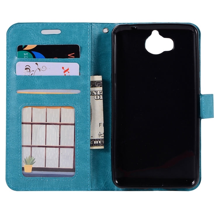 For Huawei  Y5 (2017) Crazy Horse Texture Horizontal Flip Leather Case with Holder & Card Slots & Wallet & Photo Frame