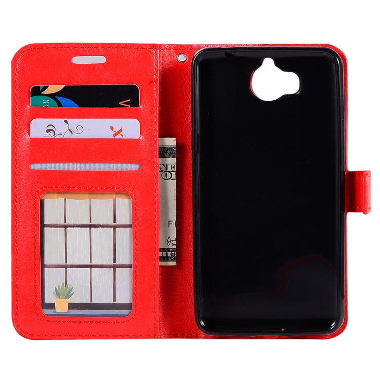 For Huawei  Y5 (2017) Crazy Horse Texture Horizontal Flip Leather Case with Holder & Card Slots & Wallet & Photo Frame