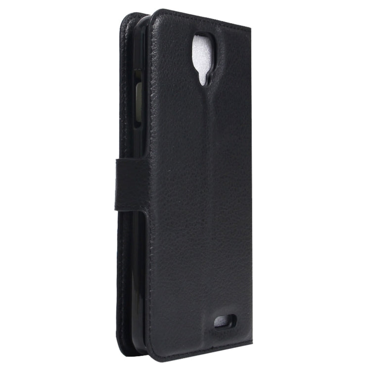 For ARCHOS 55 Helium Ultra Litchi Texture Horizontal Flip Leather Case with Holder & Card Slots & Wallet