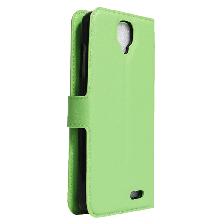 For ARCHOS 55 Helium Ultra Litchi Texture Horizontal Flip Leather Case with Holder & Card Slots & Wallet