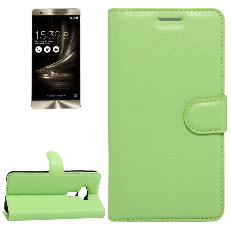For Asus ZenFone 3 Deluxe ZS550KL Litchi Texture Horizontal Flip Leather Case with Holder & Card Slots & Wallet