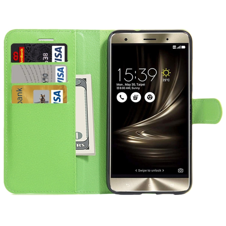 For Asus ZenFone 3 Deluxe ZS550KL Litchi Texture Horizontal Flip Leather Case with Holder & Card Slots & Wallet