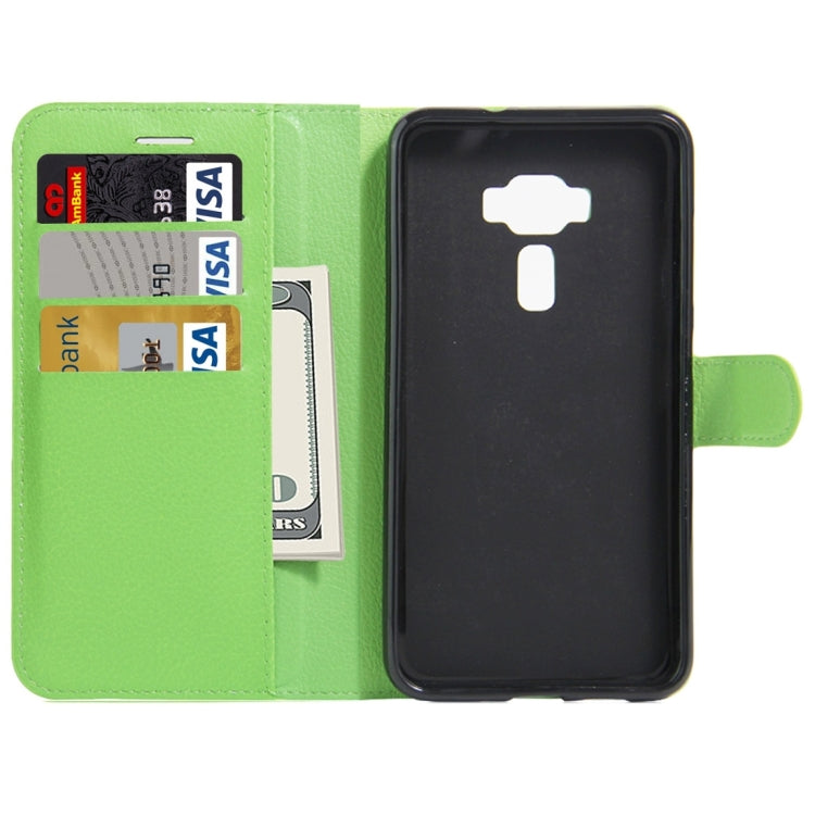 For Asus ZenFone 3 Deluxe ZS550KL Litchi Texture Horizontal Flip Leather Case with Holder & Card Slots & Wallet