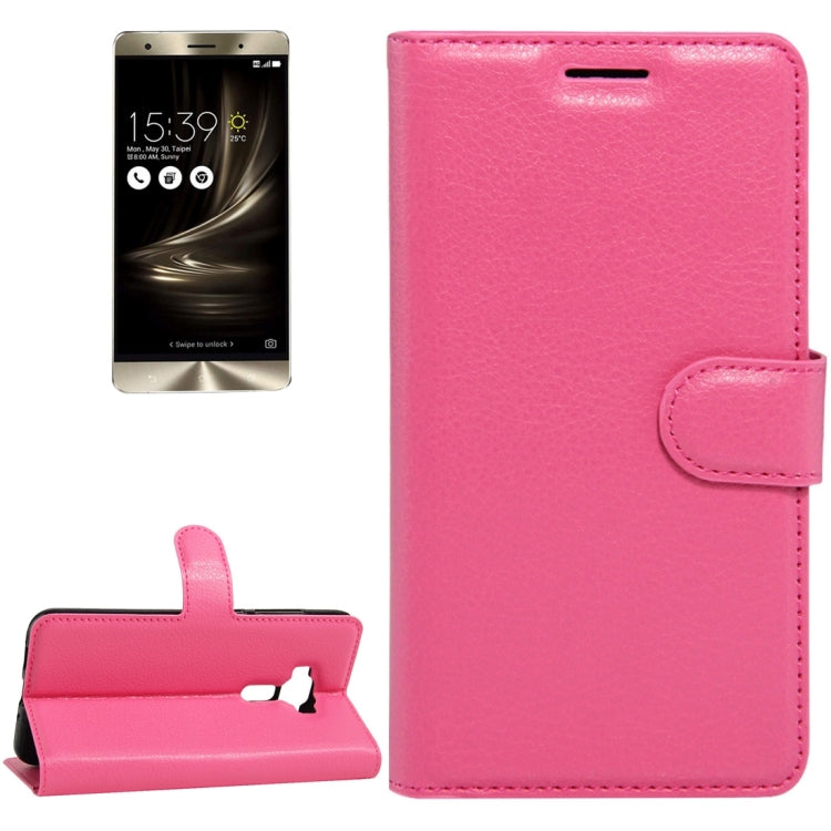 For Asus ZenFone 3 Deluxe ZS550KL Litchi Texture Horizontal Flip Leather Case with Holder & Card Slots & Wallet