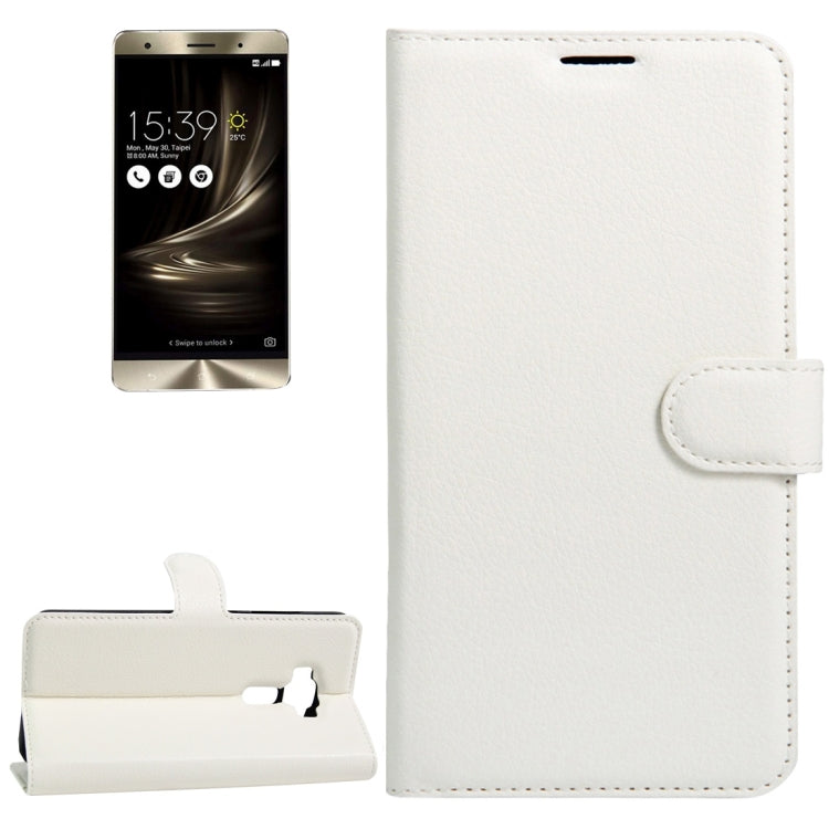 For Asus ZenFone 3 Deluxe ZS550KL Litchi Texture Horizontal Flip Leather Case with Holder & Card Slots & Wallet