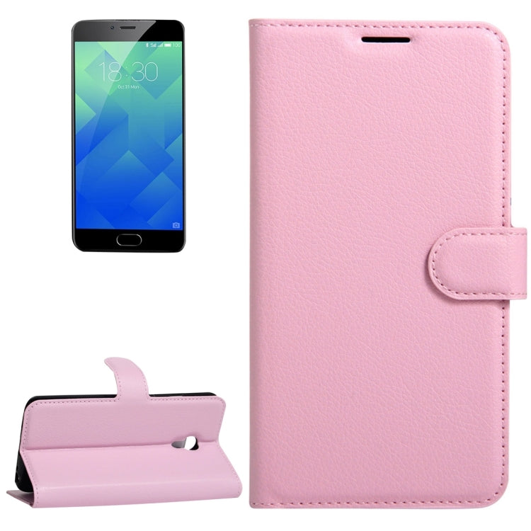 For Meizu  M5 / Meilan 5 Litchi Texture Horizontal Flip Leather Case with Holder & Card Slots & Wallet