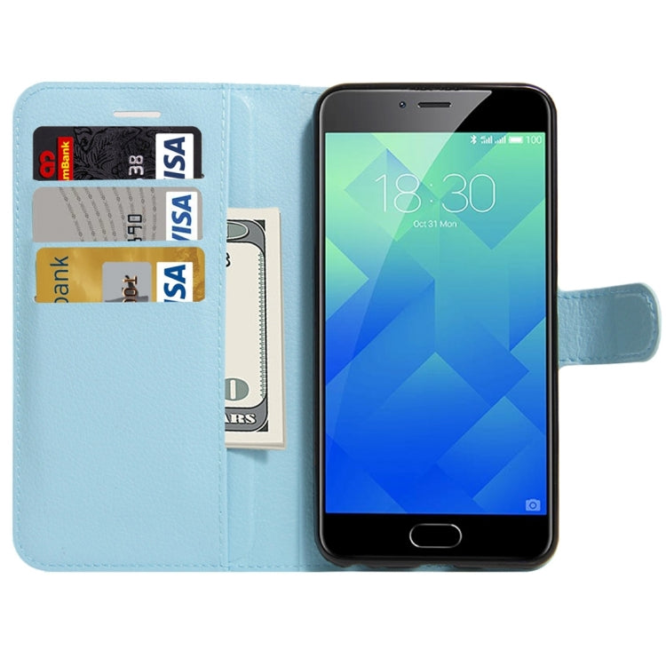 For Meizu  M5 / Meilan 5 Litchi Texture Horizontal Flip Leather Case with Holder & Card Slots & Wallet