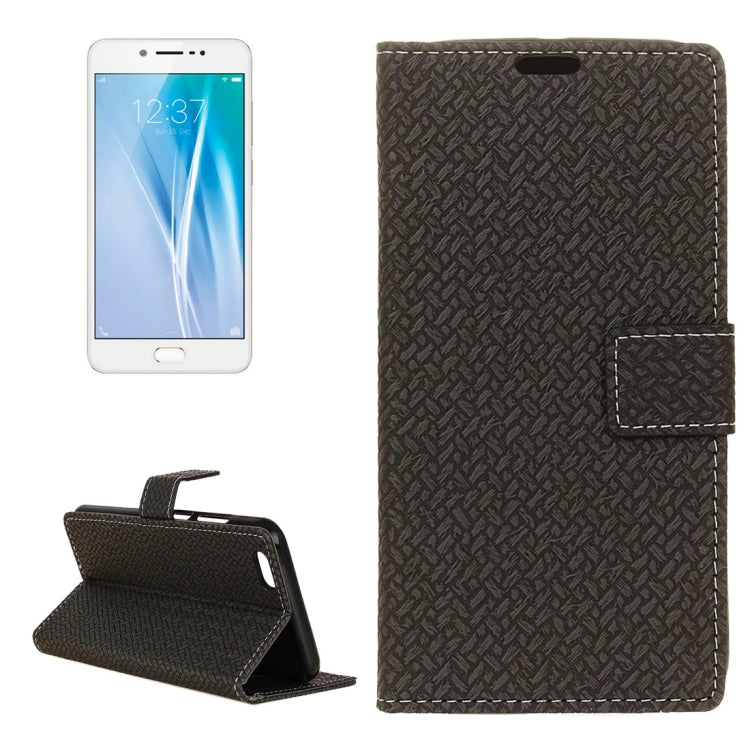 For Vivo  V5 / Y67 Knit Texture Horizontal Flip Leather Case with Holder & Card Slots & Wallet & Photo Frame
