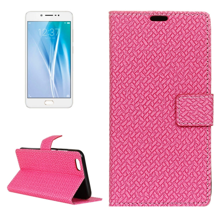 For Vivo  V5 / Y67 Knit Texture Horizontal Flip Leather Case with Holder & Card Slots & Wallet & Photo Frame