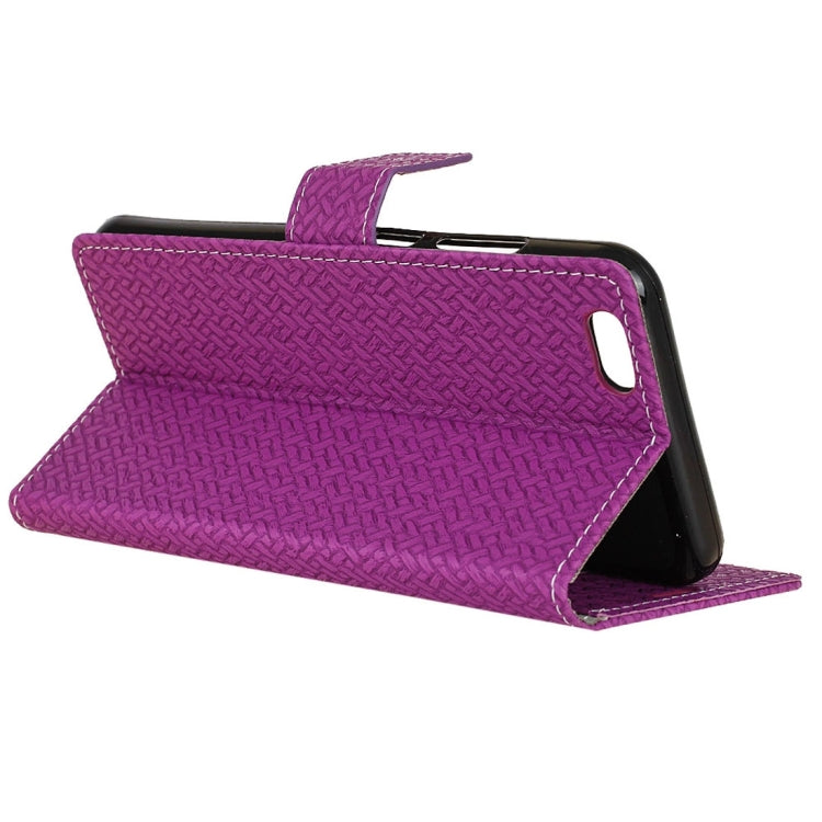 For Vivo  V5 / Y67 Knit Texture Horizontal Flip Leather Case with Holder & Card Slots & Wallet & Photo Frame