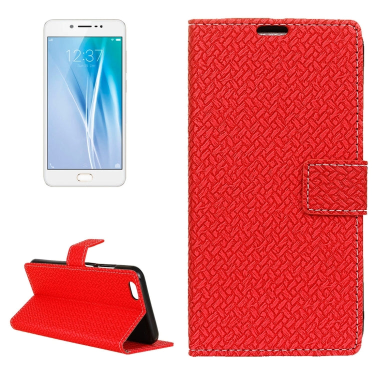 For Vivo  V5 / Y67 Knit Texture Horizontal Flip Leather Case with Holder & Card Slots & Wallet & Photo Frame