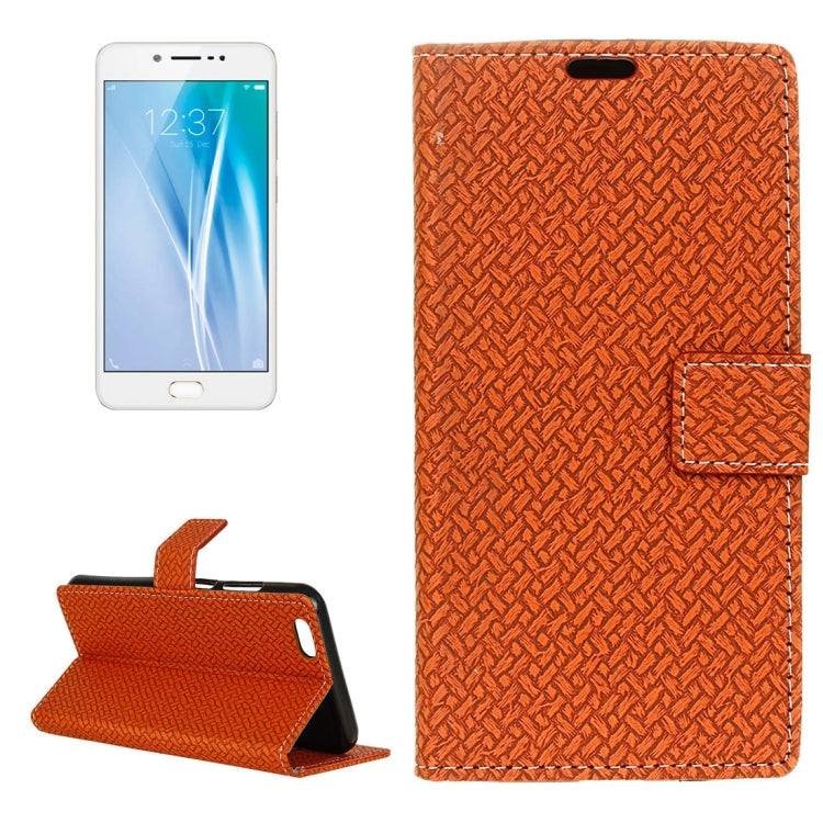For Vivo  V5 / Y67 Knit Texture Horizontal Flip Leather Case with Holder & Card Slots & Wallet & Photo Frame