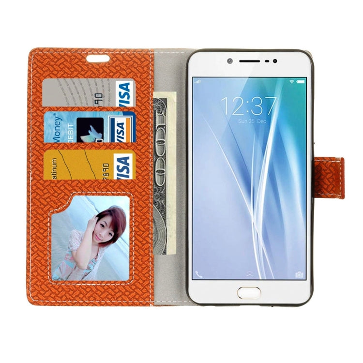 For Vivo  V5 / Y67 Knit Texture Horizontal Flip Leather Case with Holder & Card Slots & Wallet & Photo Frame