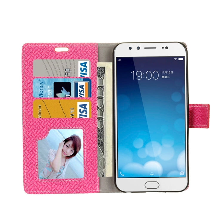 For Vivo  X9 Plus Knit Texture Horizontal Flip Leather Case with Holder & Card Slots & Wallet & Photo Frame